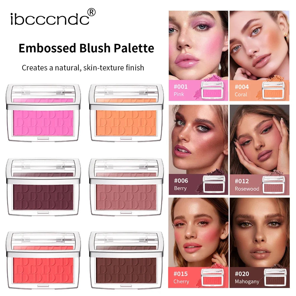 Matte Embossed Blush Palette – High Pigment Powder Blusher