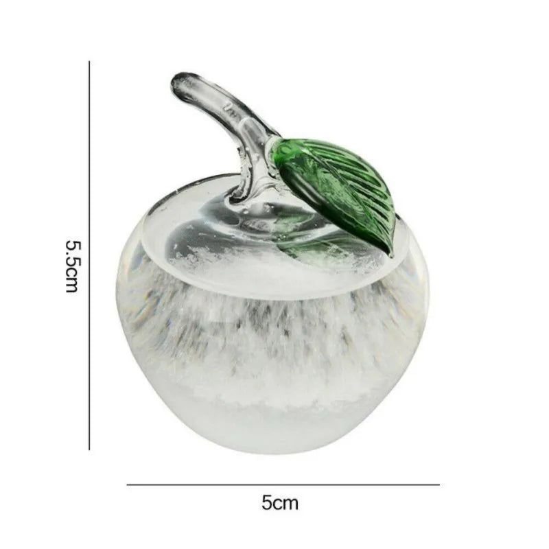 Desktop Stylish Apple Bird Swan Shaped Crystal Weather Forecast Bottle Glass Storms Weather Predictor Monitor Barometer For Home
