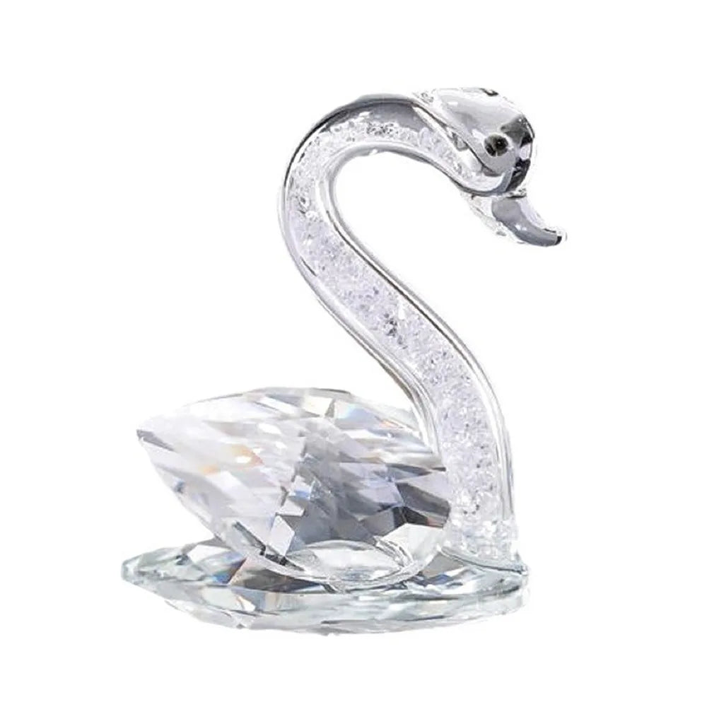 Creative Crystal Swans Ornaments Desktop Decoration Miniature Gift Diamond Swans Crafts Small Statue Elegant
