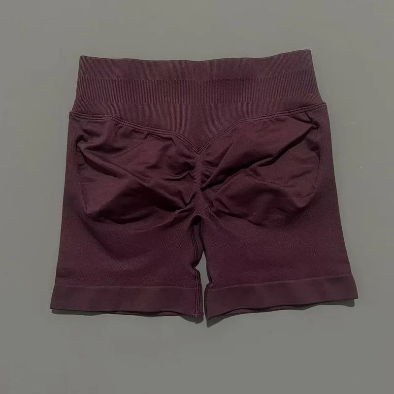 HISTELLO Impact Shorts 4.5" Women Yoga Shorts Seamless Low Waist Scrunch Bum Gym Leggings Workout Stretch Fitness Sports Shorts