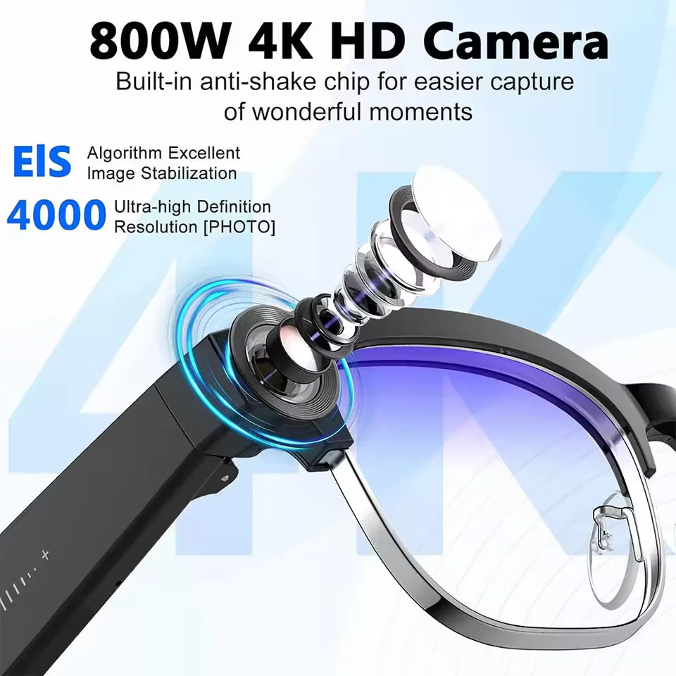 AI Smart Glasses – 4K Camera, Bluetooth & Real-Time Translation