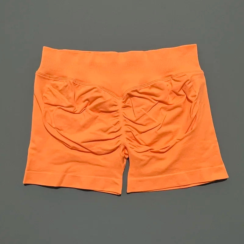 HISTELLO Impact Shorts 4.5" Women Yoga Shorts Seamless Low Waist Scrunch Bum Gym Leggings Workout Stretch Fitness Sports Shorts
