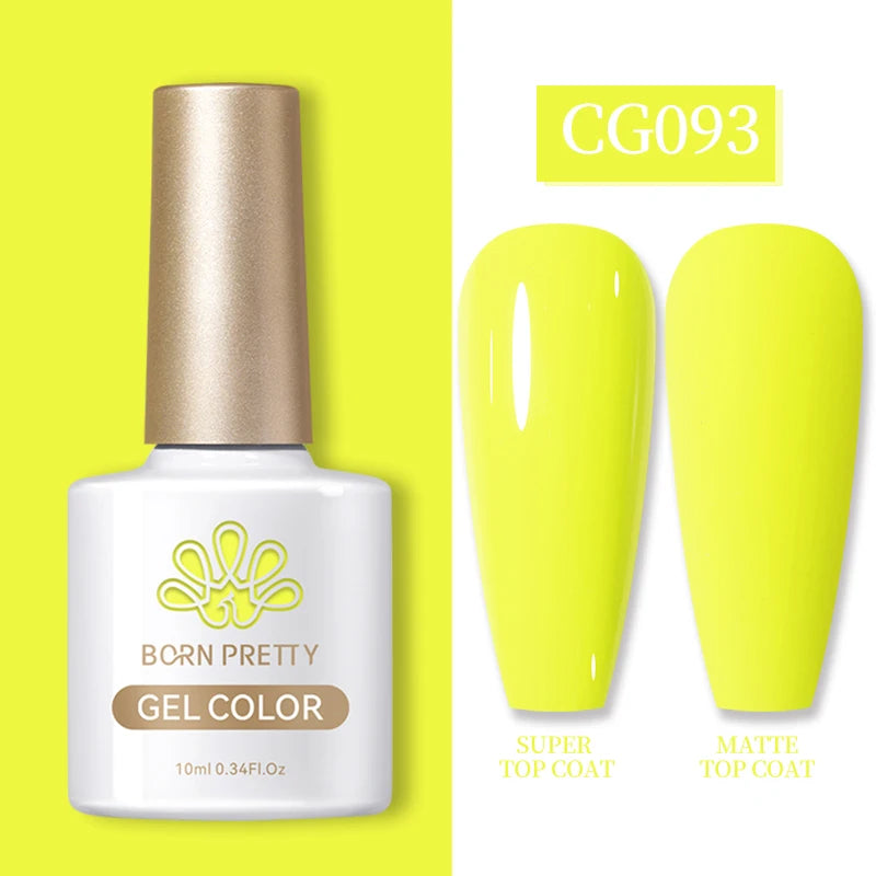 BORN PRETTY 10ml Gel Nail Polish Gel 130 Colors Semi Permanent Solid Nail Gel Varnish Soak Off UV Gel for Base Top Coat