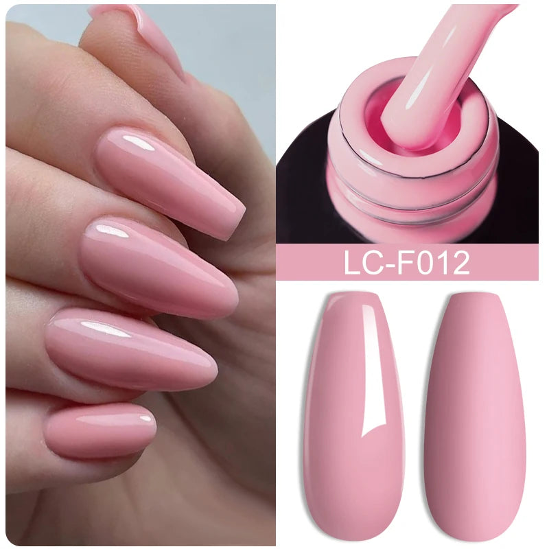 LILYCUTE 15ML Quick Extension Gel Nail Polish Milky White Clear Pink Color French Manicure Finger Prolong Nail Hard Gel Varnish