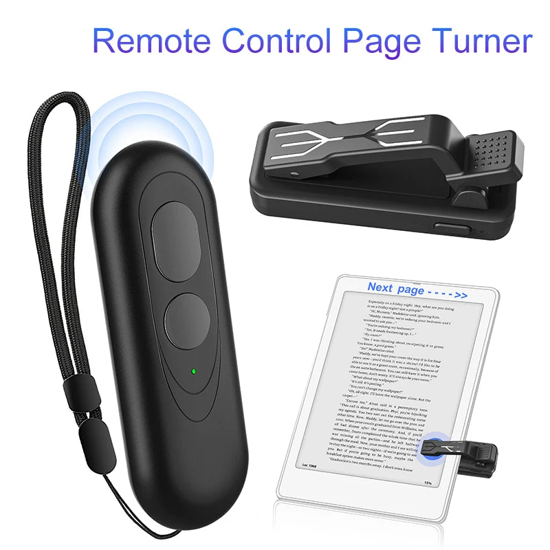 RF Remote Control Page Turner Phone Camera Video Record Shutter for ipad Android Kindle Kobo EReaders Remote Clicker