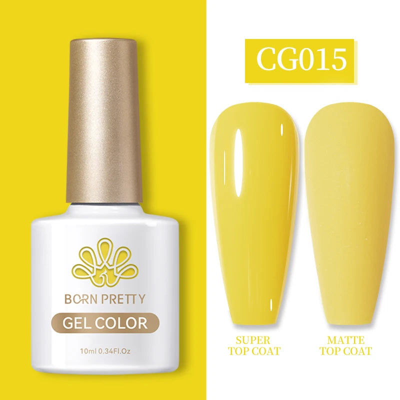 BORN PRETTY 10ml Gel Nail Polish Gel 130 Colors Semi Permanent Solid Nail Gel Varnish Soak Off UV Gel for Base Top Coat