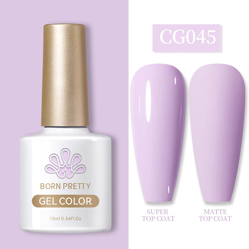 BORN PRETTY 10ml Gel Nail Polish Gel 130 Colors Semi Permanent Solid Nail Gel Varnish Soak Off UV Gel for Base Top Coat