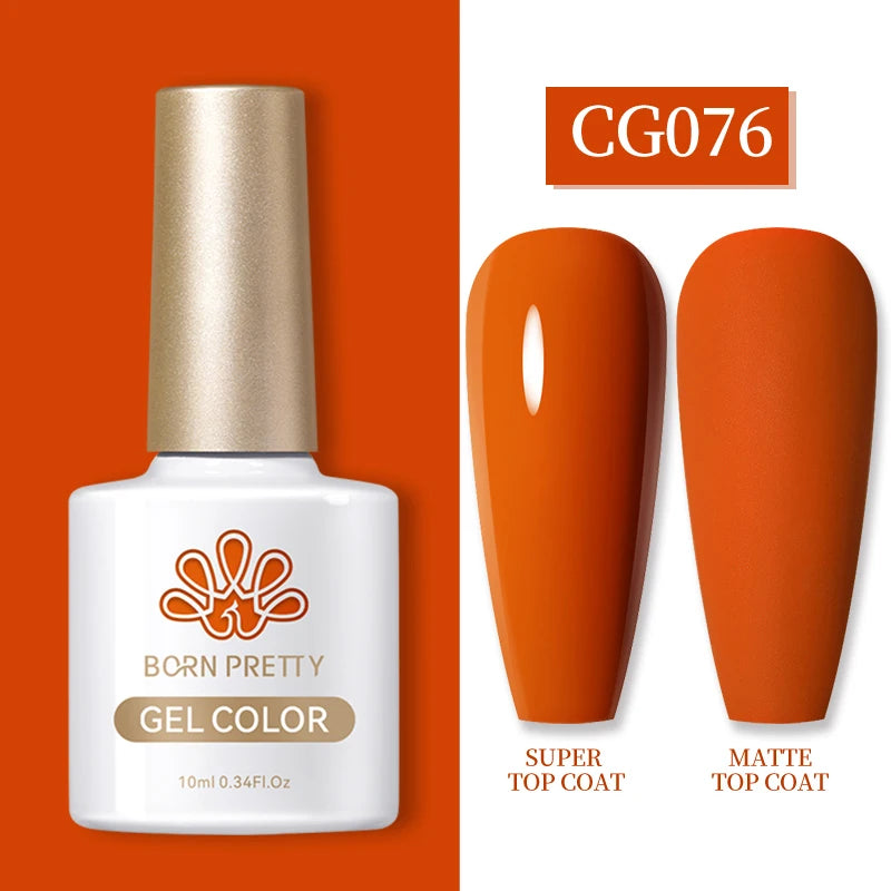 BORN PRETTY 10ml Gel Nail Polish Gel 130 Colors Semi Permanent Solid Nail Gel Varnish Soak Off UV Gel for Base Top Coat