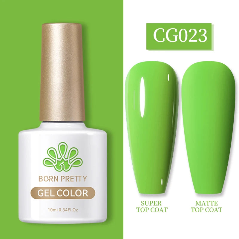 BORN PRETTY 10ml Gel Nail Polish Gel 130 Colors Semi Permanent Solid Nail Gel Varnish Soak Off UV Gel for Base Top Coat