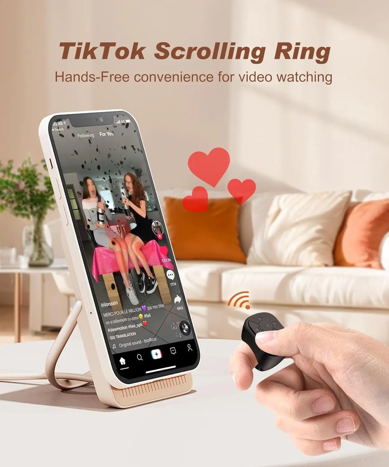 Bluetooth Page-Turning Ring Remote