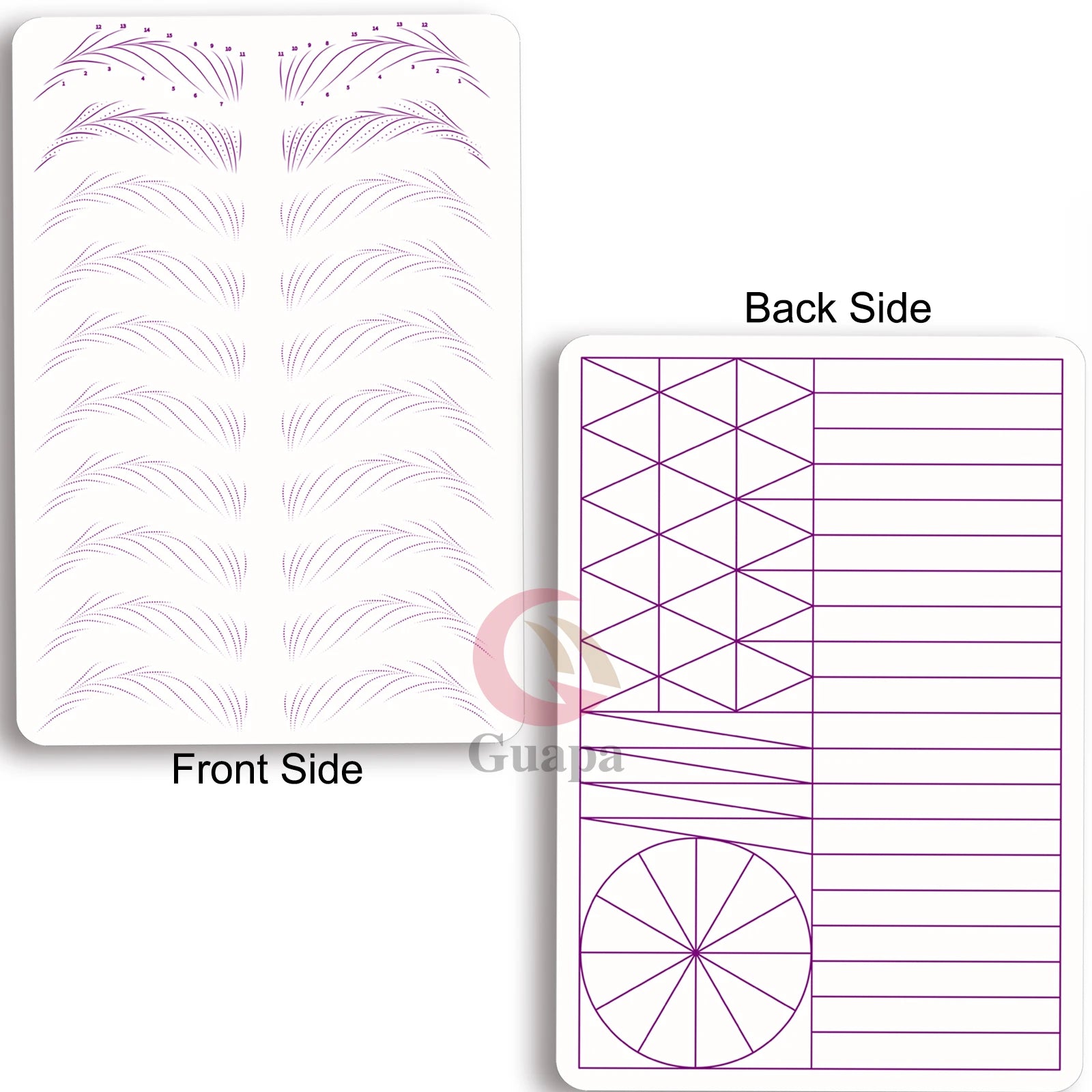 New Hair Stroke Pattern Practice Pad Double Sided Best Nano Brows Silicone Practice Skin For Permanent Makeup Basic Hair Stroke