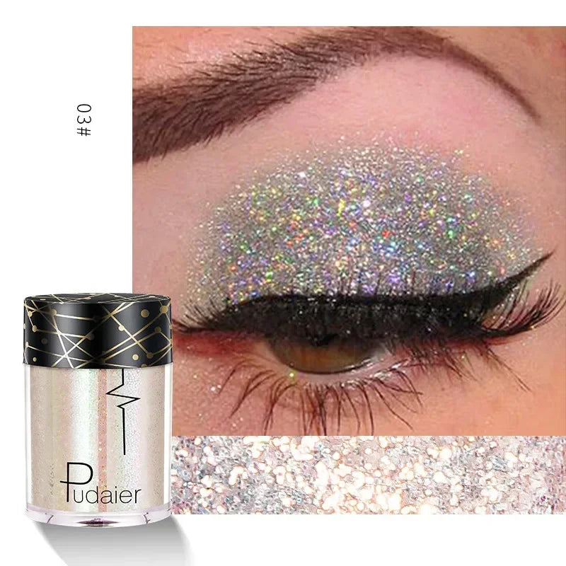 New Glitter Eye Shadow Professional Makeup Monochrome Shining Eyeshadow Sequins Universal Party Cosmetic