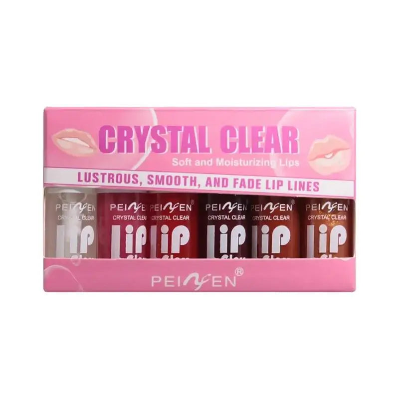 6-Piece Mirror Lip Gloss Set – Hydrating Glossy Shimmer Lip Balm
