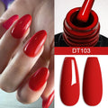 MEET ACROSS 7ml Wine Red Gel Nail Polish Long-Lasting French Style Gel Nail Supplies For Manicure DIY Design Nail Art Varnish