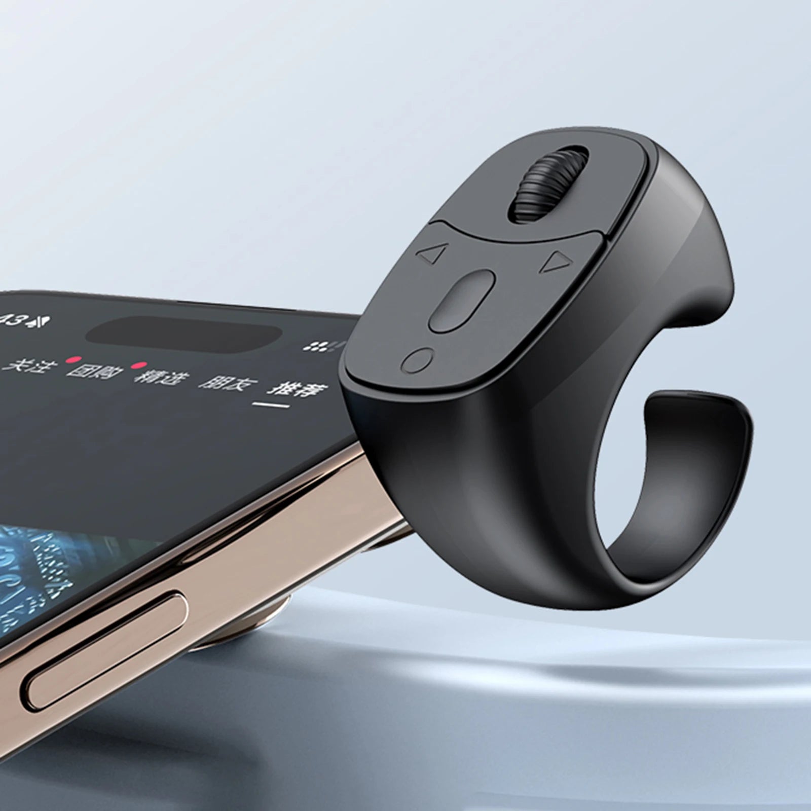 Bluetooth-Compatible 5.3 Remote Control Mouse Finger Ring Mouse Fingertip Remote Control Wireless Camera Shutter Selfie Button