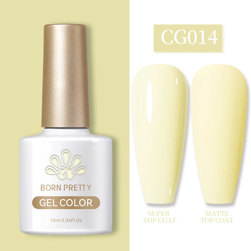 BORN PRETTY 10ml Gel Nail Polish Gel 130 Colors Semi Permanent Solid Nail Gel Varnish Soak Off UV Gel for Base Top Coat