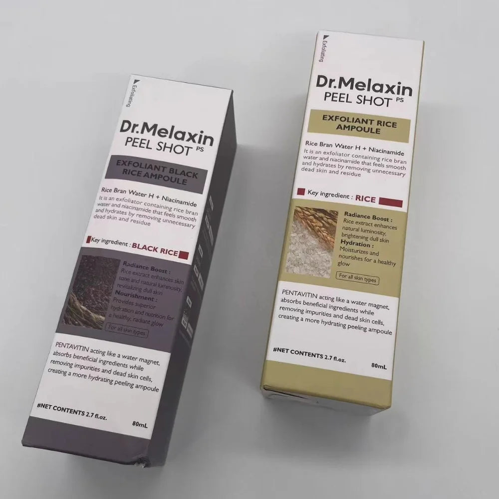 White And Black Rice Soften Serum Peel Shot Deep Moisturizing Exfoliating Essence Improve Dryness Oil-Control Gentle Skin Care