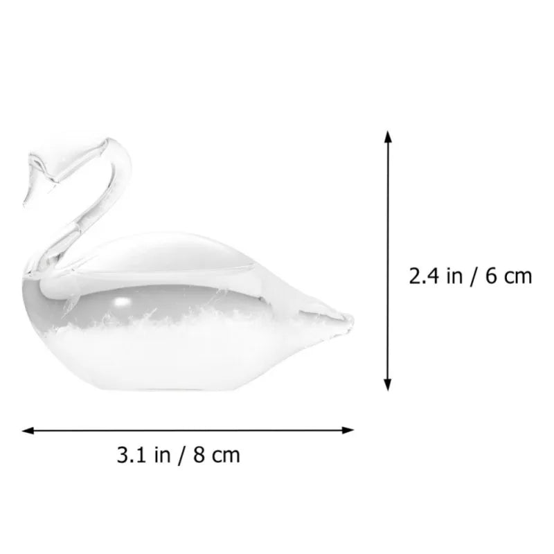 Desktop Stylish Apple Bird Swan Shaped Crystal Weather Forecast Bottle Glass Storms Weather Predictor Monitor Barometer For Home