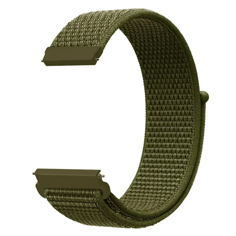 20mm 22mm Nylon Loop Strap For Garmin Forerunner 55 165 265 965 255 Active 5/Vivomove Trend/Vivoactive 5/Venu 3/2 Bracelet Belt
