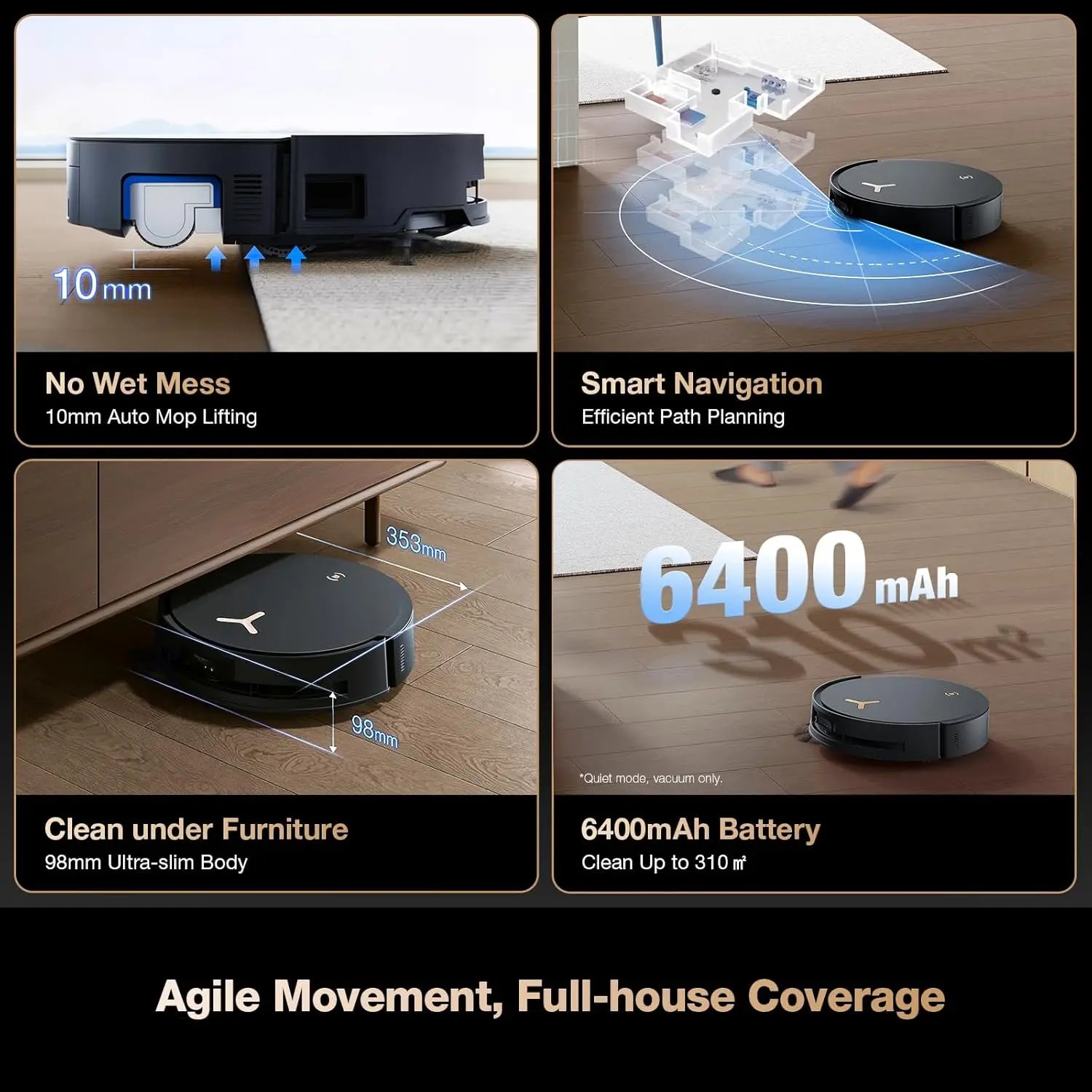 Best Sell ECOVACS DEEBOT X8 Pro Plus Robot Vacuum Cleaner Smart Mopping Sweeping Strong Suction Battery Powerful Home Auto Quiet