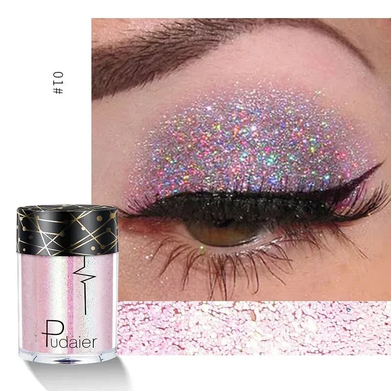 New Glitter Eye Shadow Professional Makeup Monochrome Shining Eyeshadow Sequins Universal Party Cosmetic