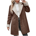 Autumn Fashion European and American New Long Sleeves and Lapel Plush Commuting Jacket for Women