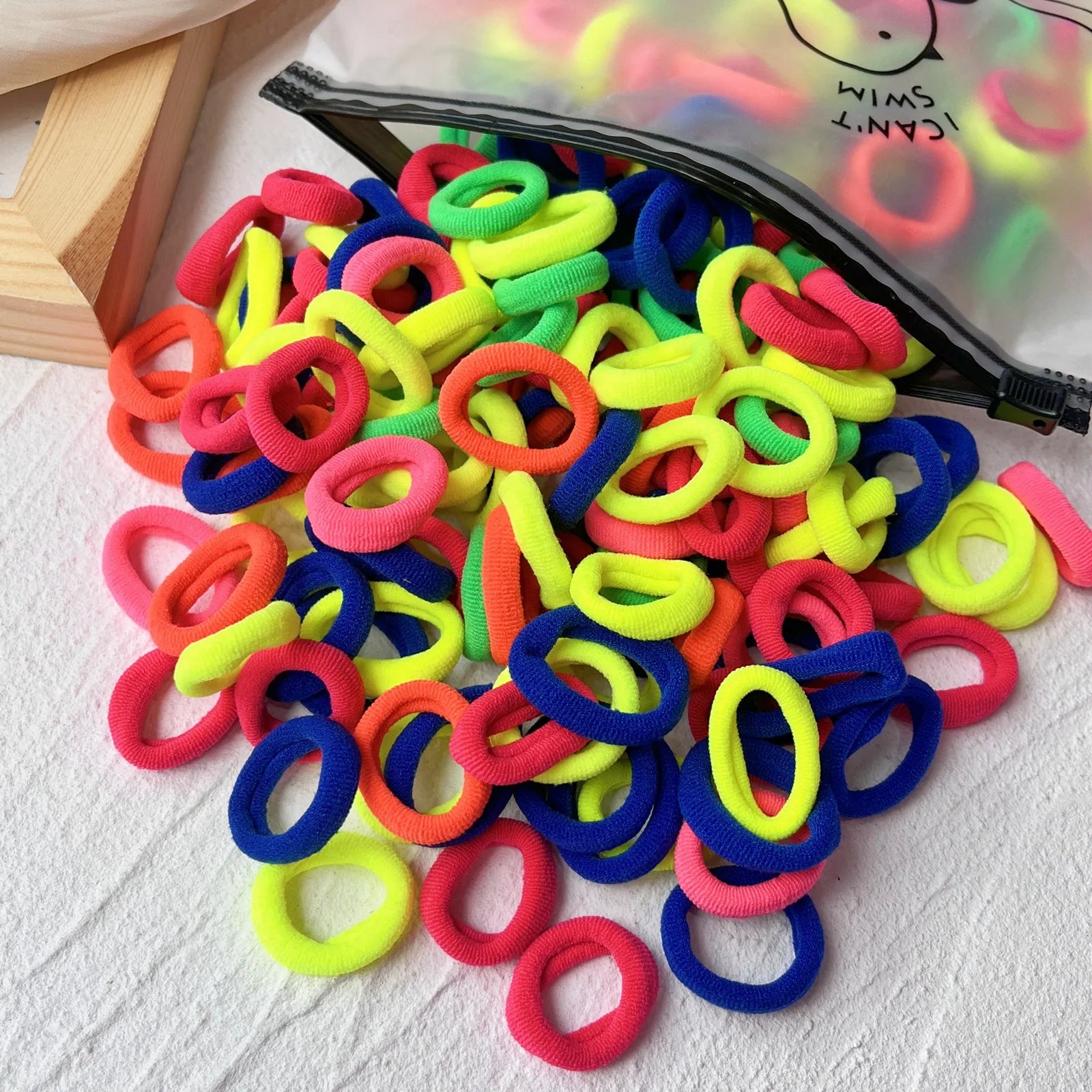 50PCS/Set Women Girls Basic Hair Bands  Simple Solid Colors Elastic Headband Hair Ropes Ties Hair Accessories Ponytail Holder