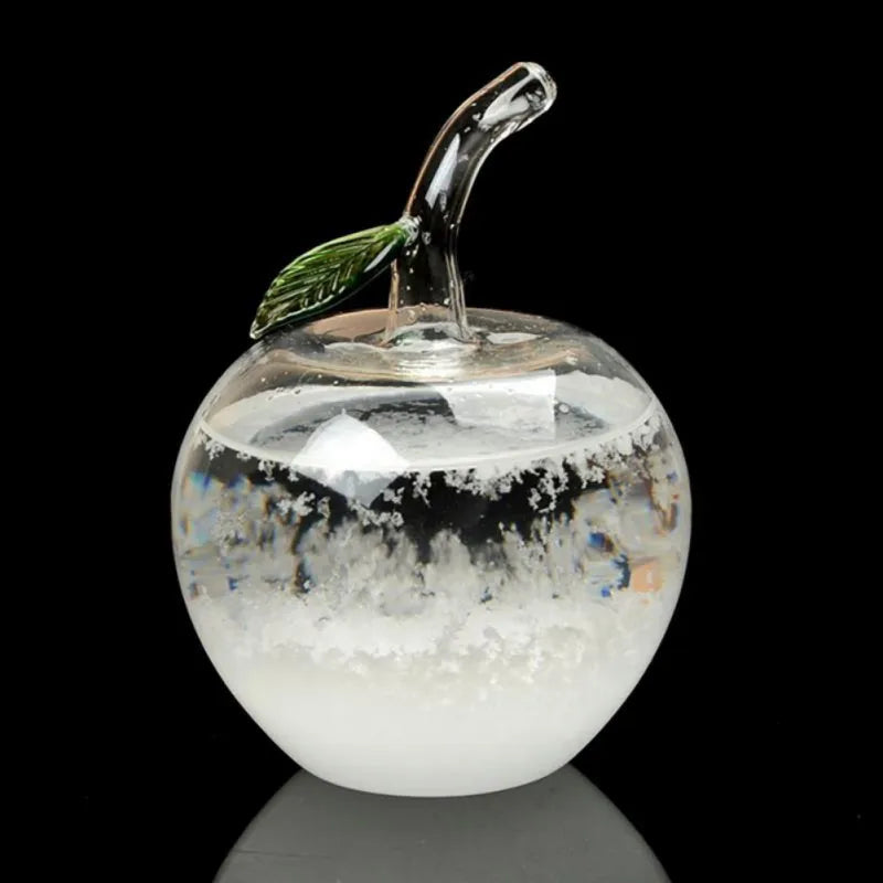 Desktop Stylish Apple Bird Swan Shaped Crystal Weather Forecast Bottle Glass Storms Weather Predictor Monitor Barometer For Home