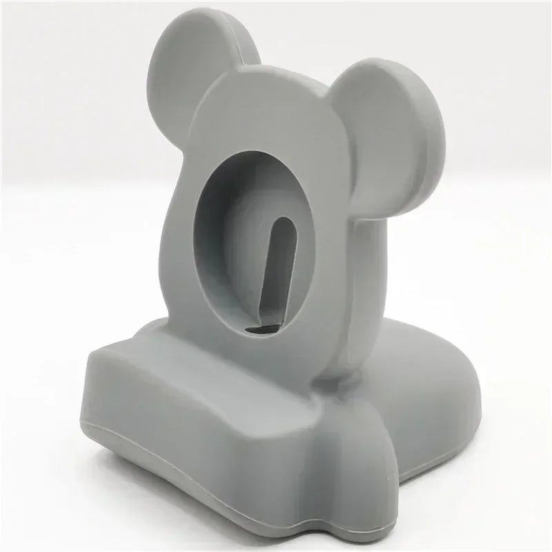 Mickey Mouse Charger Stand Minnie Desktop Holder for Apple Watch 9 8 7 6 5 4 iWatch 3 2 1 SE Cartoon Silicone Charging Base