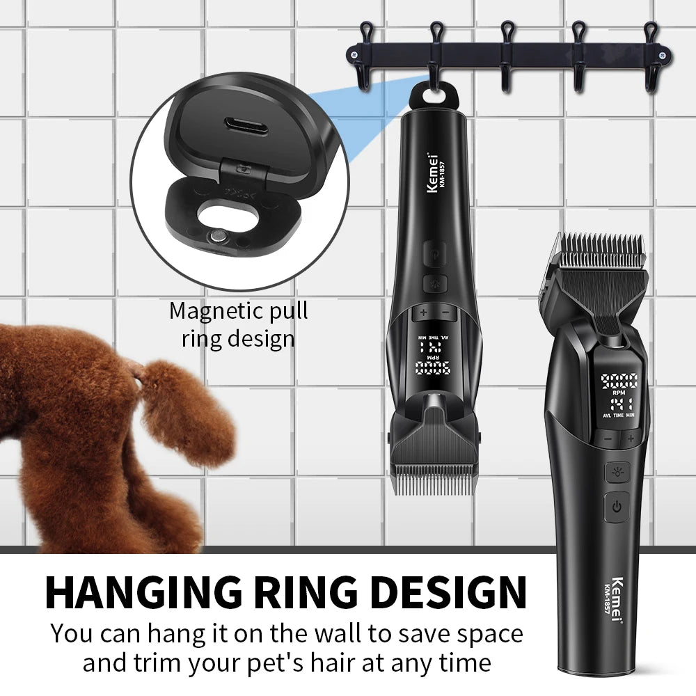 Kemei Professional Pet Grooming Tool Electric Pet Shaver Hair Shaver Km-1857 Electric Pet Hair Shaver For Dogs Cats