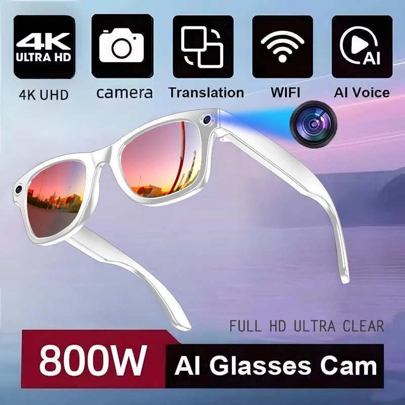 AI Smart Glasses – ChatGPT 4.0, Colour-Change Lenses & 4K Camera