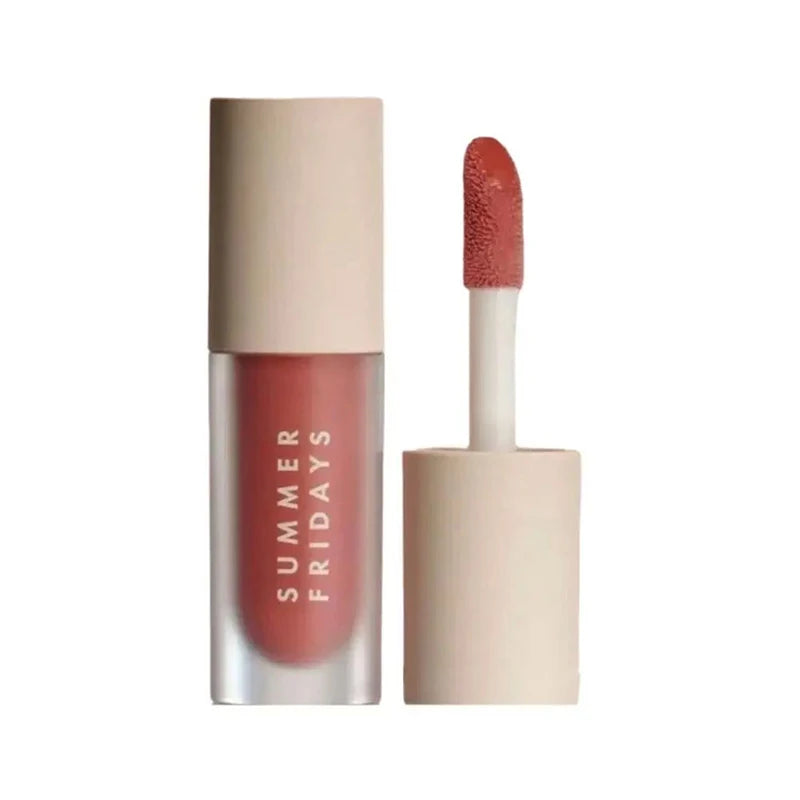 Summer Fridays Lip Balm Moisturizing Mirror Lip Gloss Lip Vanilla Pink Sugar Coffee Cake Smell Lipstick Transparent Makeup Oil
