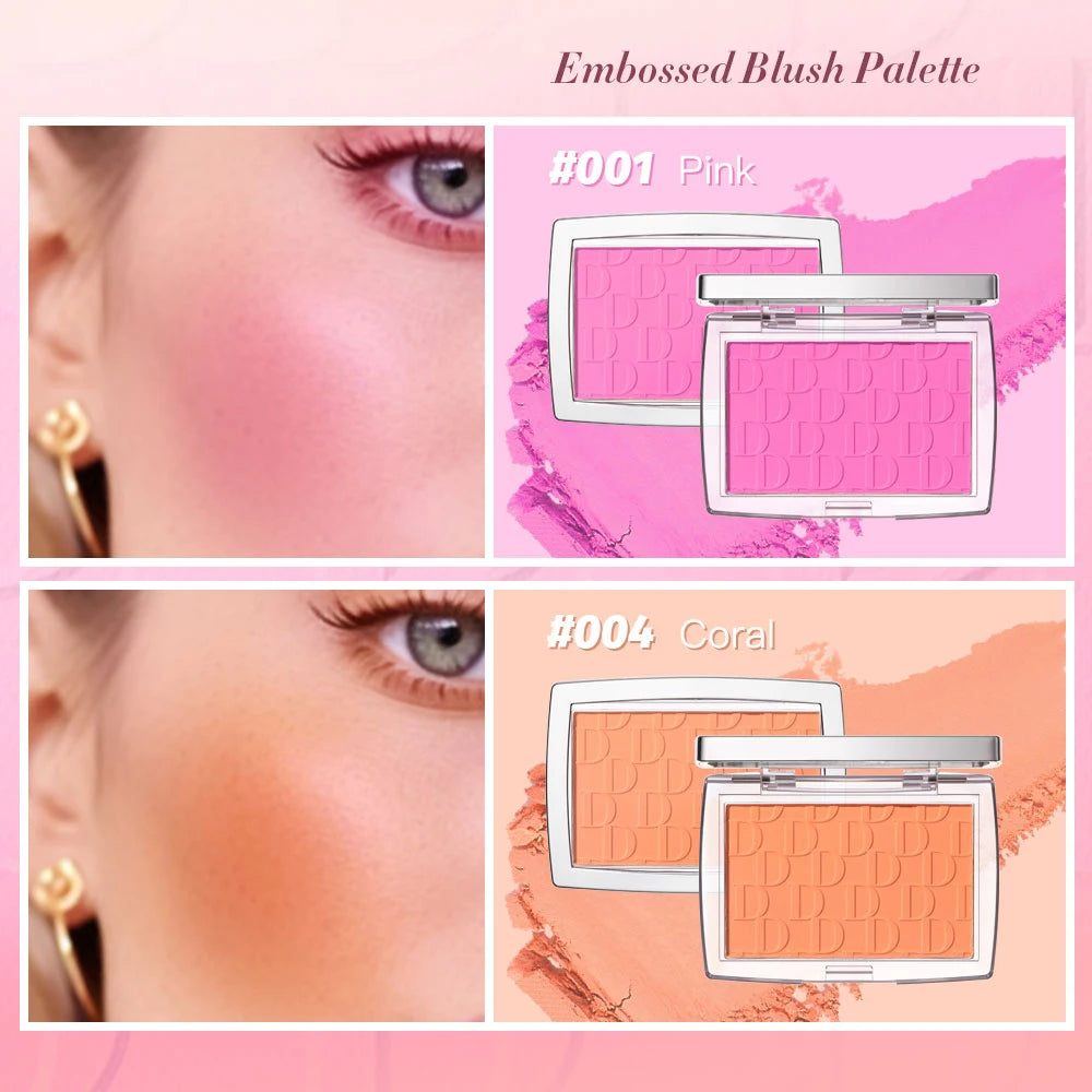 Matte Embossed Blush Palette – High Pigment Powder Blusher
