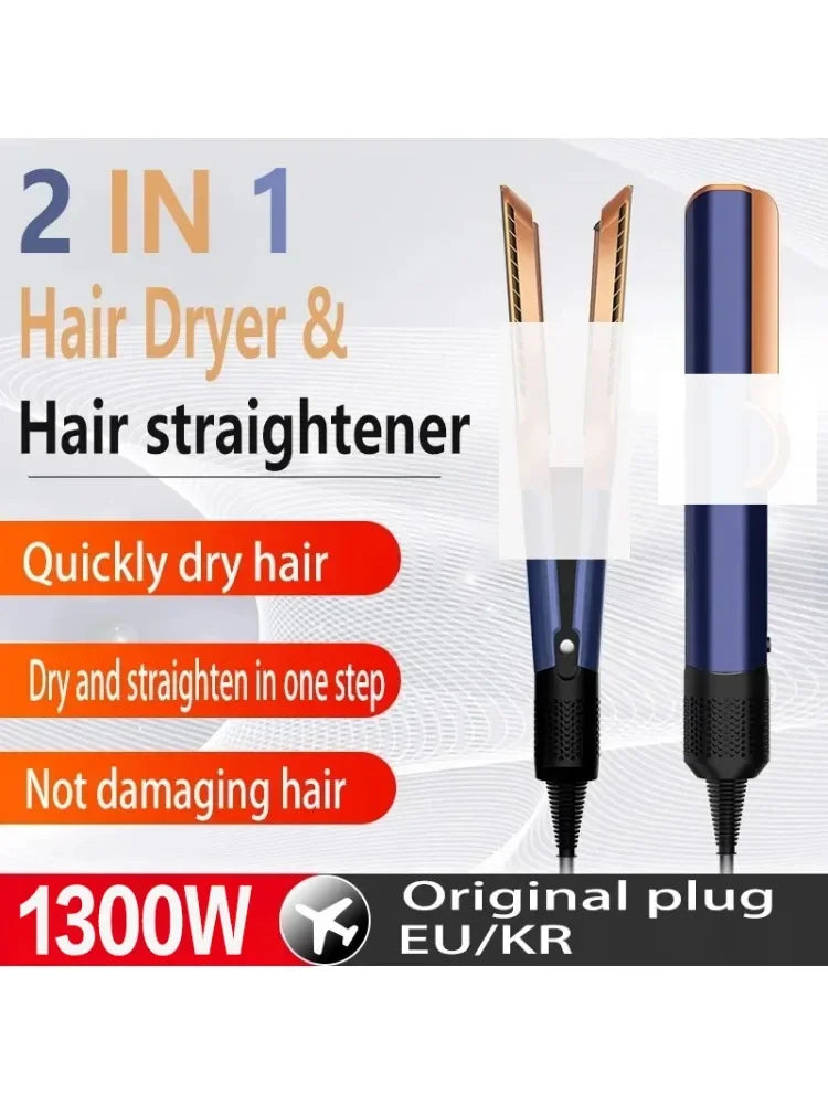 2-in-1 Hair Dryer & Straightener – Negative Ion Styling Tool