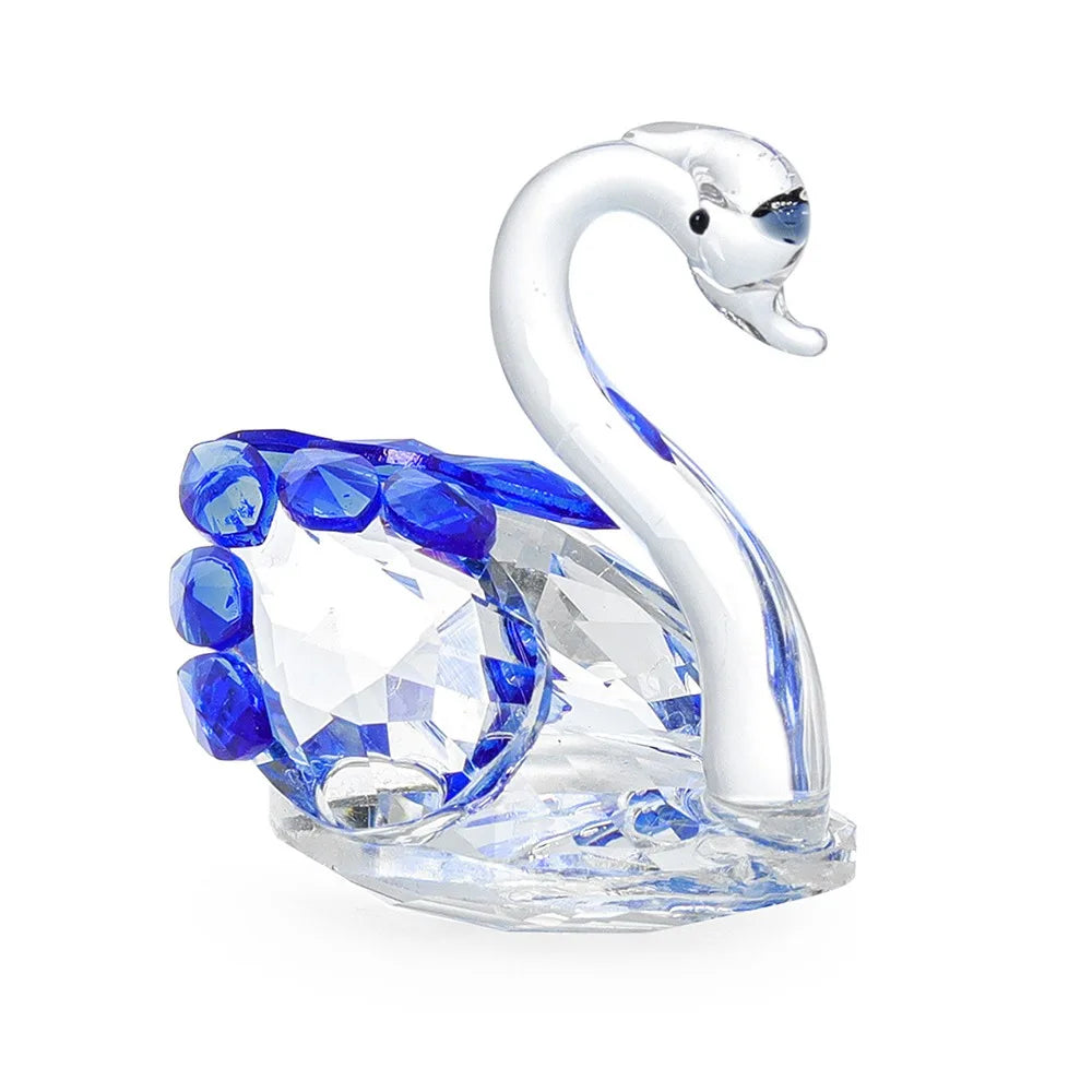Creative Crystal Swans Ornaments Desktop Decoration Miniature Gift Diamond Swans Crafts Small Statue Elegant