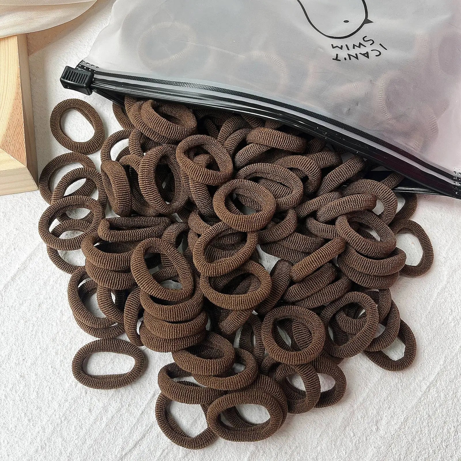 50PCS/Set Women Girls Basic Hair Bands  Simple Solid Colors Elastic Headband Hair Ropes Ties Hair Accessories Ponytail Holder