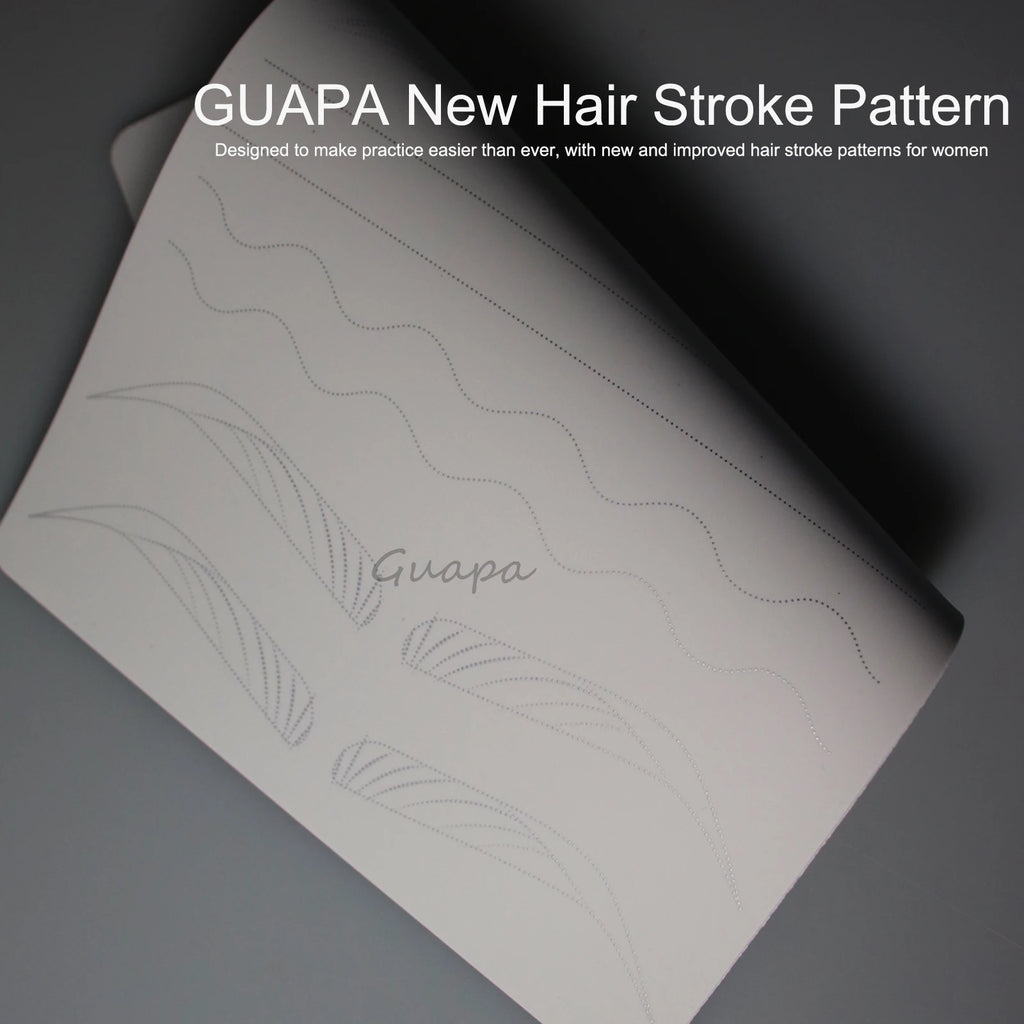 New Hair Stroke Pattern Practice Pad Double Sided Best Nano Brows Silicone Practice Skin For Permanent Makeup Basic Hair Stroke