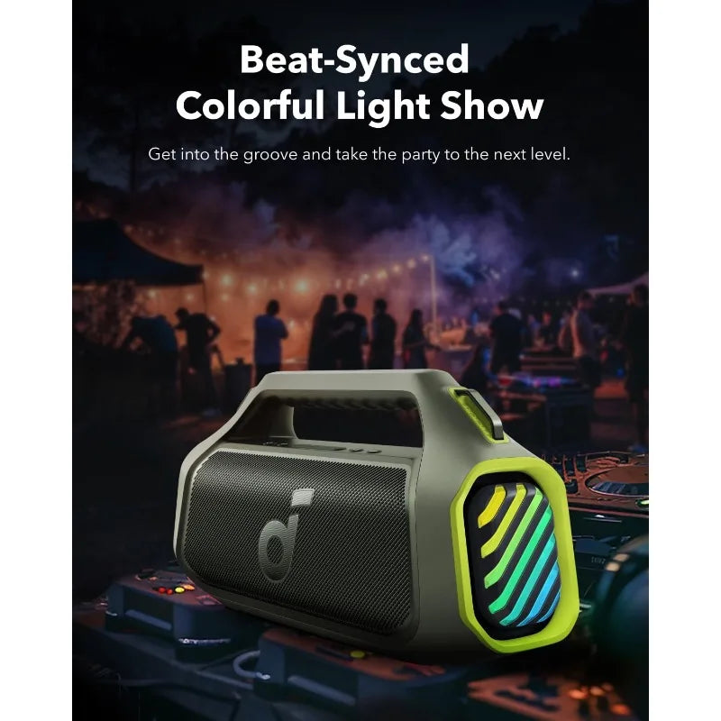2025 hot sale Boom 2 Plus By Anker, Outdoor Speaker, 140W, 2+2 Channel, BassUp 2.0, 20H Playtime, Fast Charge, IPX7 Waterproof,