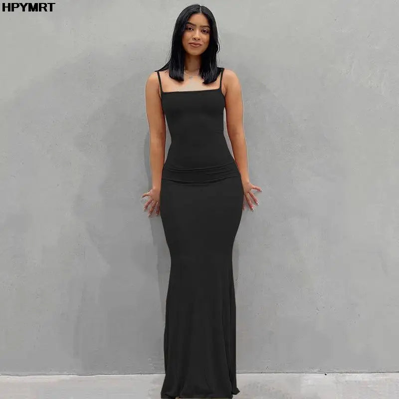 Luxe Strapless Bodycon Maxi Dress – Sleeveless Slim Fit Floor-Length Dress