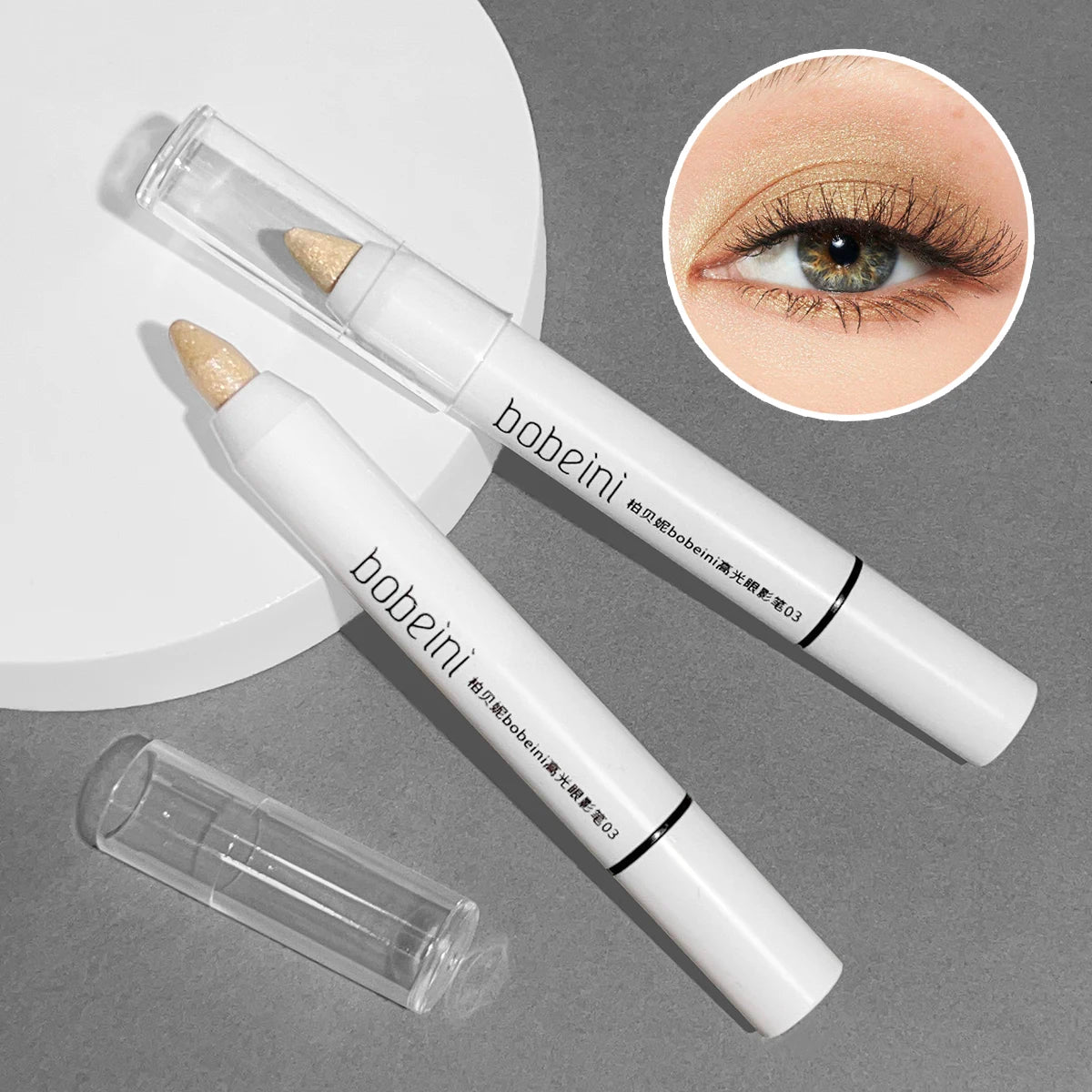 Highlighter & Eyeshadow Pencil – Pearlescent, Matte & Champagne Glow