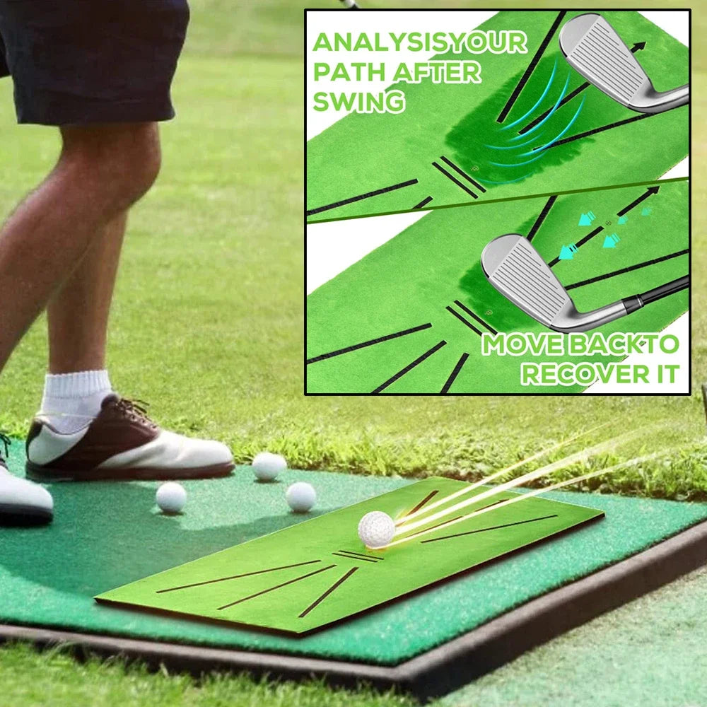 Golf Training Mat Swing Track Practice Marking Pad Detection Batting Ball Trace Directional Detection Mat