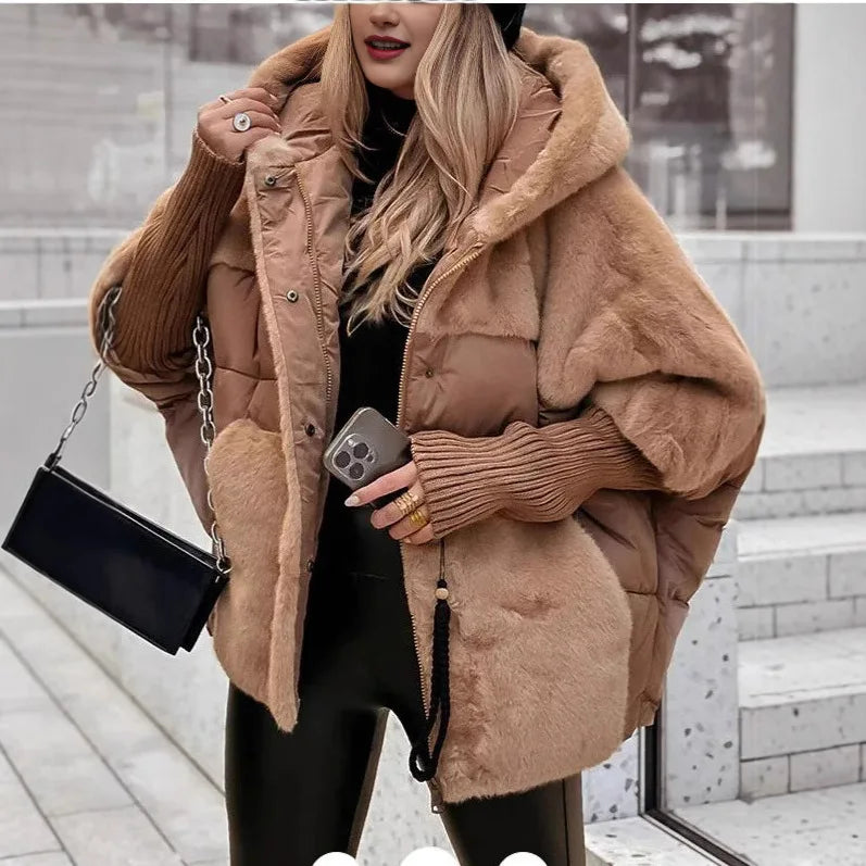 Autumn Female Chic Jacket Coats Women Streetwear Winter New Velvet Thickened Warm Harajuku Loose Casual Outwear Tops Clothes