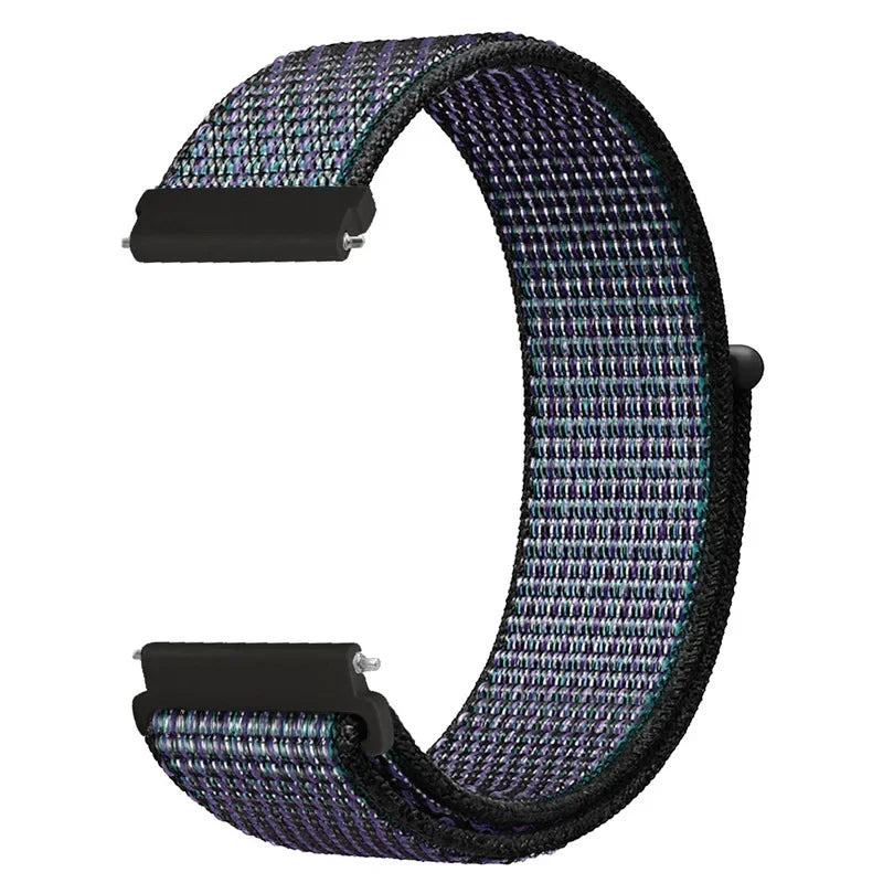 20mm 22mm Nylon Loop Strap For Garmin Forerunner 55 165 265 965 255 Active 5/Vivomove Trend/Vivoactive 5/Venu 3/2 Bracelet Belt