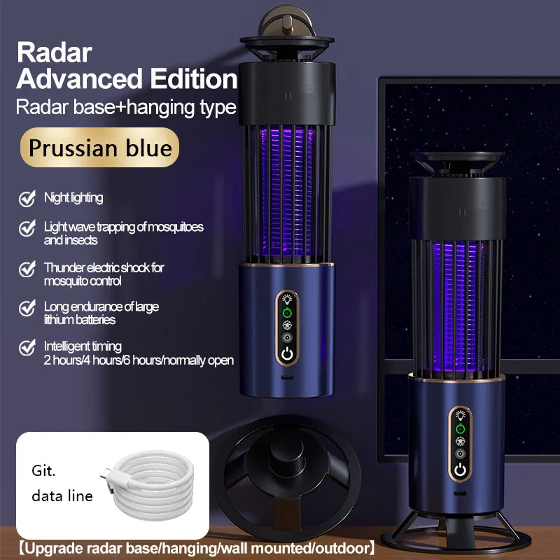 Insect Fly Trap Mosquito Killer Lamp Camping Lantern Usb Timing Electric Mosquito Swatter Outdoor Insect Killer Repellent 2025