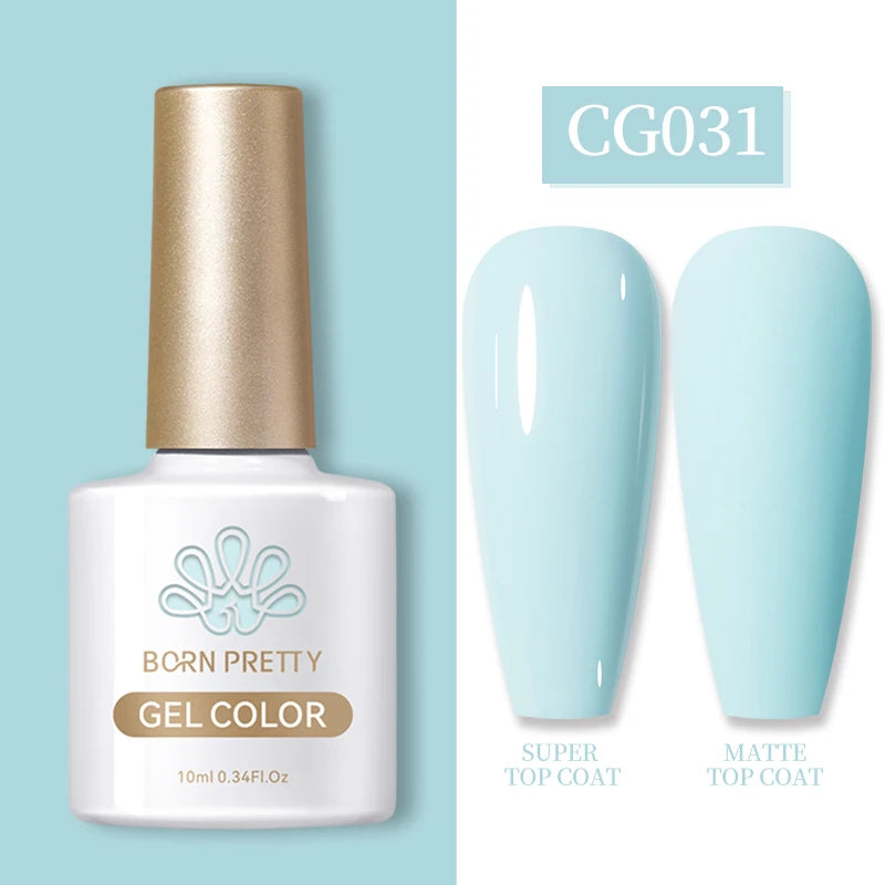 BORN PRETTY 10ml Gel Nail Polish Gel 130 Colors Semi Permanent Solid Nail Gel Varnish Soak Off UV Gel for Base Top Coat