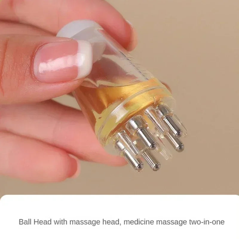 Scalp Applicator Hair Regrowth & Styling Solution Guide Comb Hexagon Head Oil Roller Ball Massage Comb Massage Relaxation Tools
