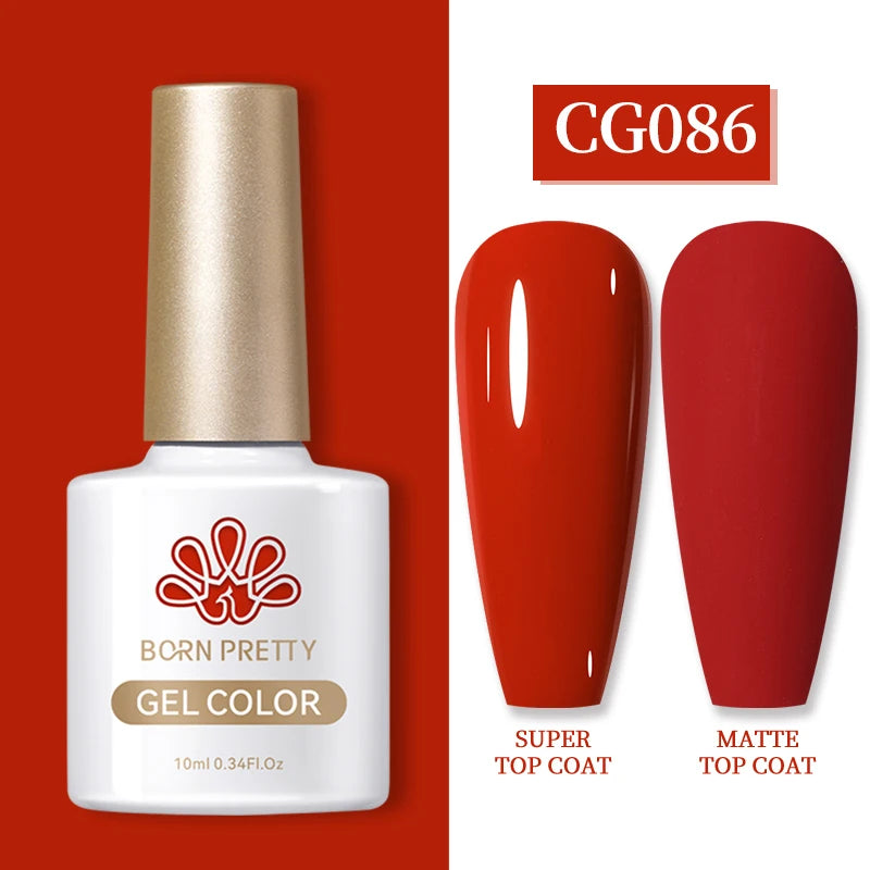 BORN PRETTY 10ml Gel Nail Polish Gel 130 Colors Semi Permanent Solid Nail Gel Varnish Soak Off UV Gel for Base Top Coat