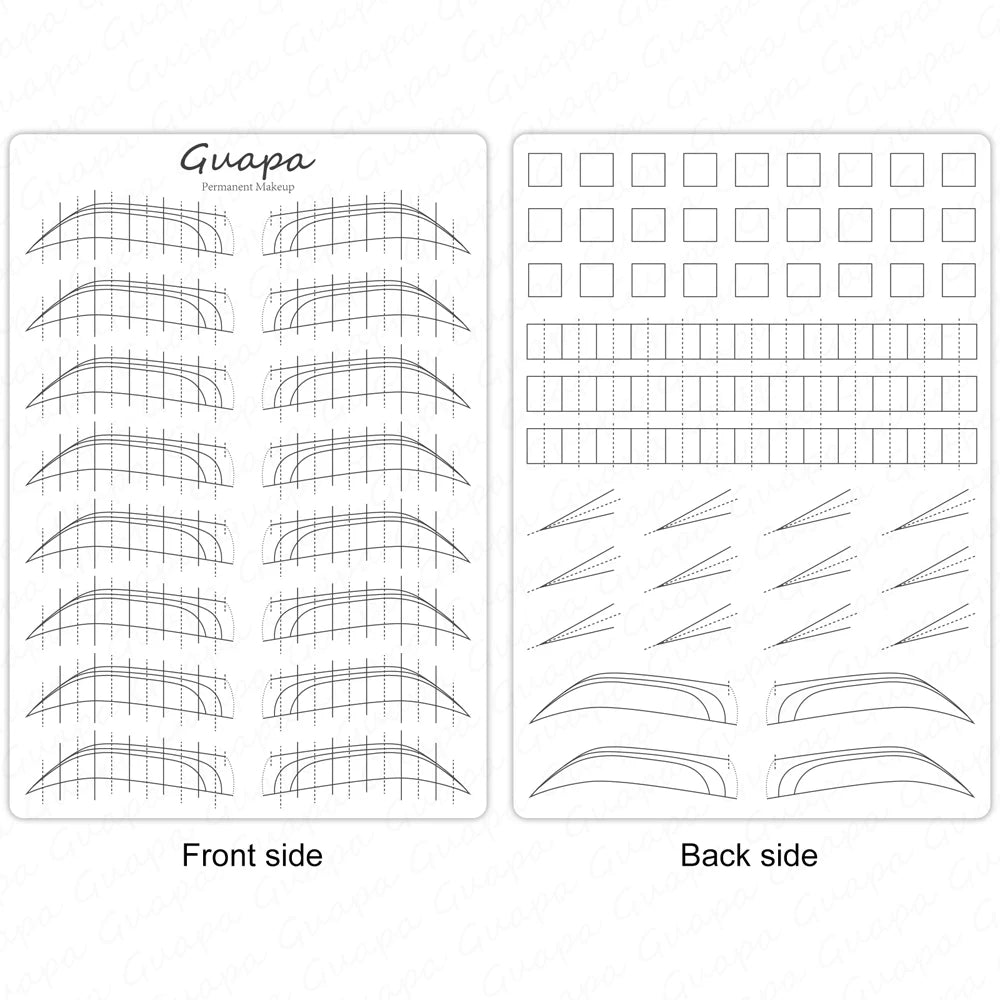 New Hair Stroke Pattern Practice Pad Double Sided Best Nano Brows Silicone Practice Skin For Permanent Makeup Basic Hair Stroke