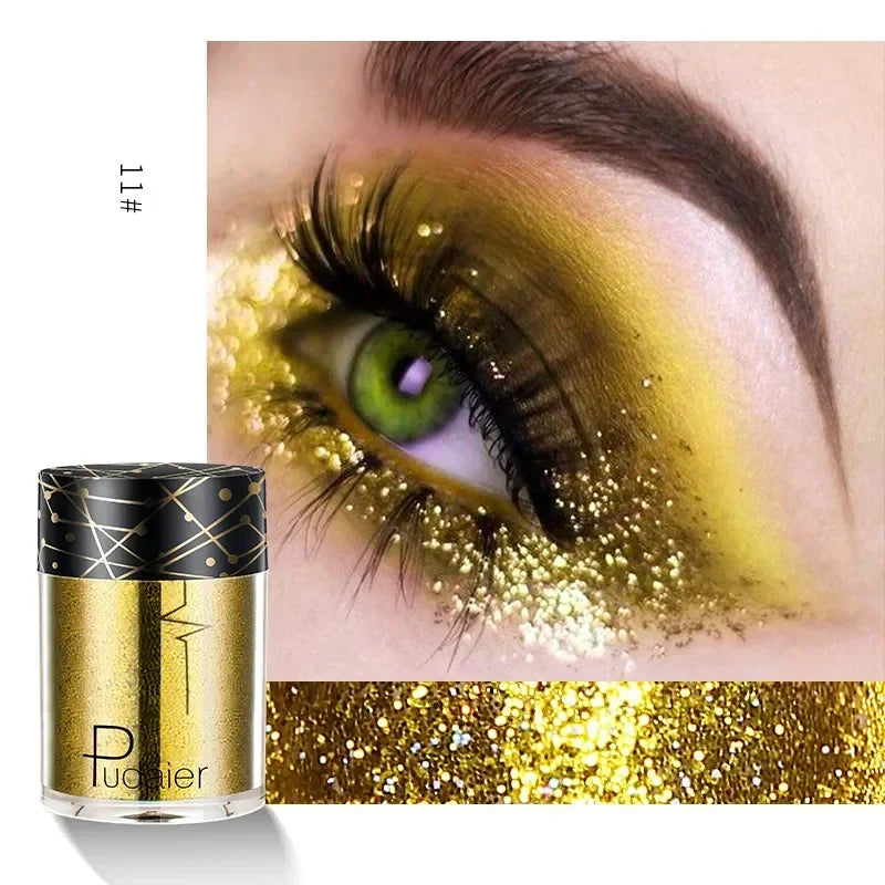 New Glitter Eye Shadow Professional Makeup Monochrome Shining Eyeshadow Sequins Universal Party Cosmetic