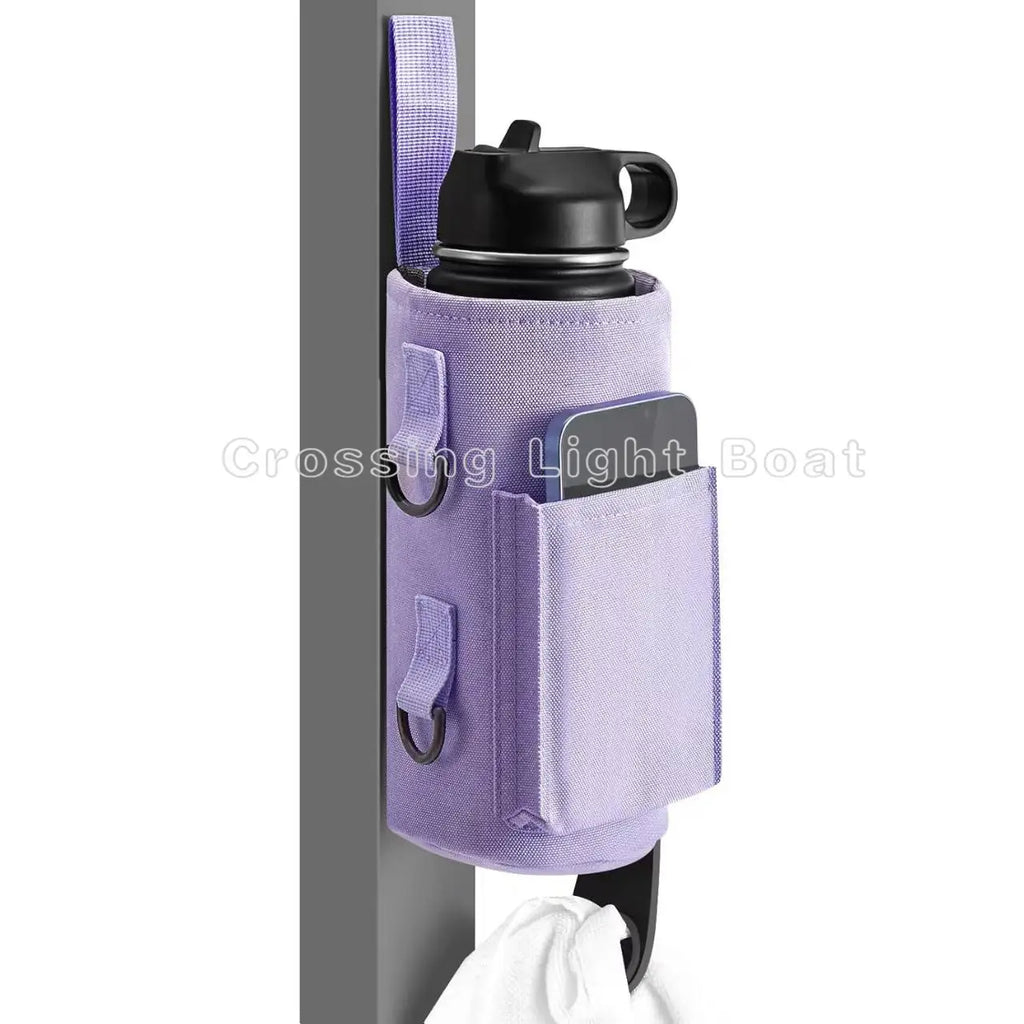 Magnetic Gym Water Bottle Bag Holder, Built-in Magnet for Easy Attachment to Metal Surface, Magnetic Bottle Sleeve Pouch